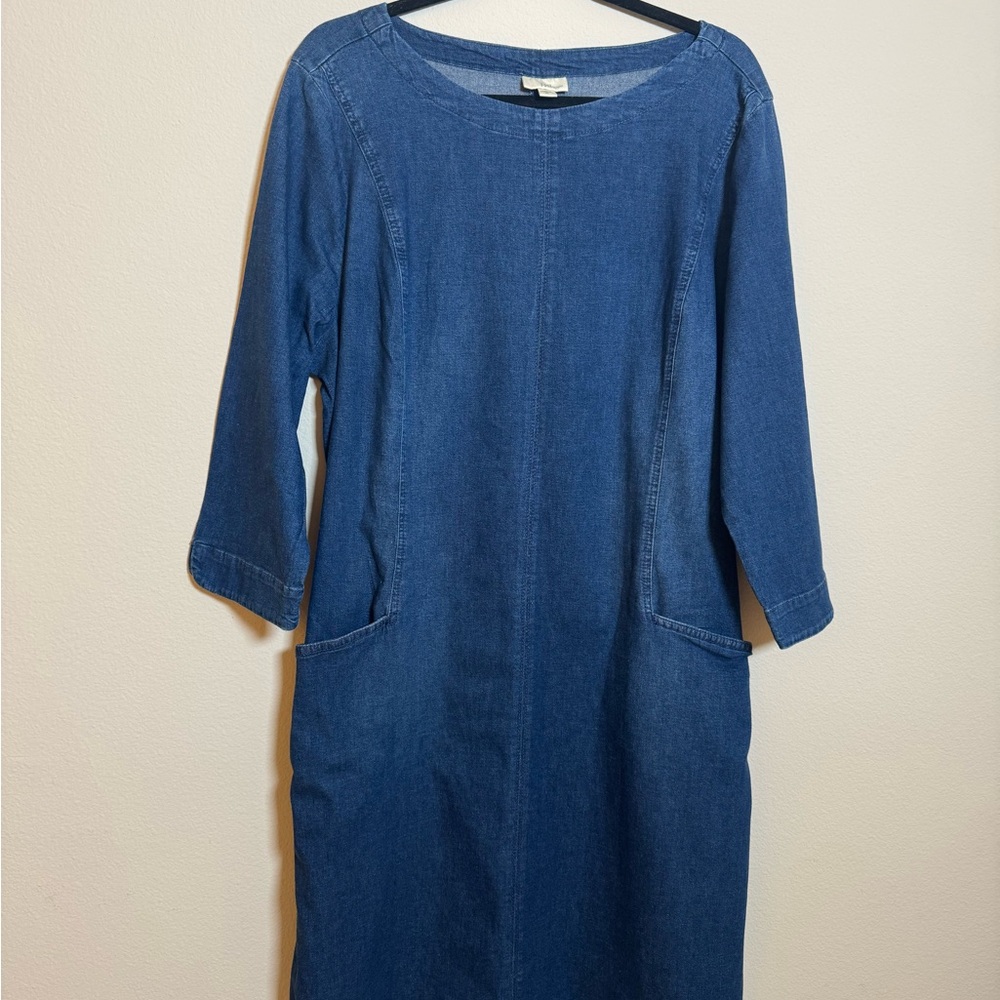 J. Jill Indigo Long Sleeve Dress